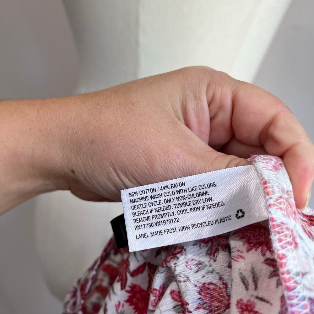 Universal Thread Red Ditzy Boho Peasant Floral Bl… - image 4